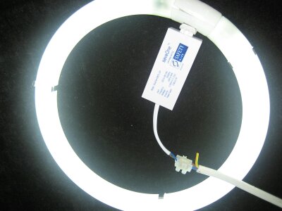 setup of electronic ballast for circular fluorescent tube