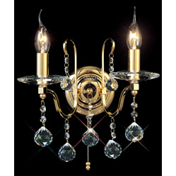 Wall Chandelier Dual Candle Pair