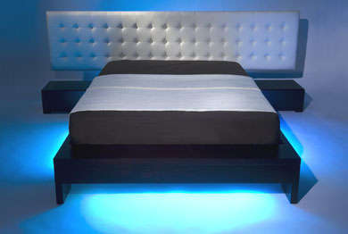 Bed LED Strip Blue Lighting